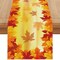 Linen Orange Watercolor Maple Leaf Fall Table Runner 72 Inches Long Farmhouse Fall Autumn Thanksgiving Home Kitchen Dining Room Table Decoration
